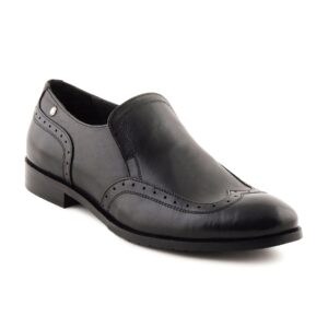 Enroute Men Leather Black Formal Shoes