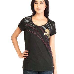 Puma Women Move Graphic Black TShirt