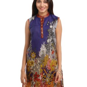 Shree Women Blue Printed Kurta