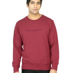 United Colors of Benetton Men Solid Red SweatShirt