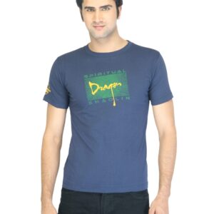 Classic Polo Men Printed Navy Blue T-shirt