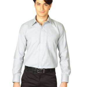 Mark Taylor Men Grey Striped Shirt