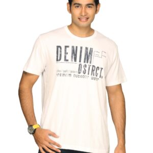 s.Oliver Men's Denim Dstrct White T-shirt