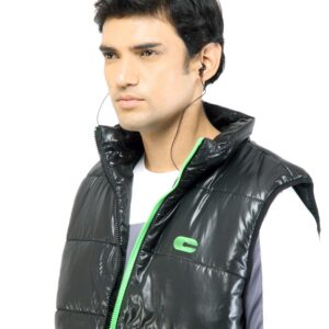 C Vox Men Solid 1349 Black Jacket
