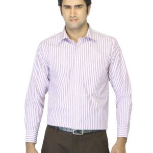 John Miller Men Striped Purple Shirt