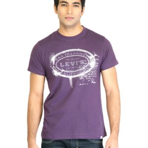 Levi's Men Printed Purple Tshirts