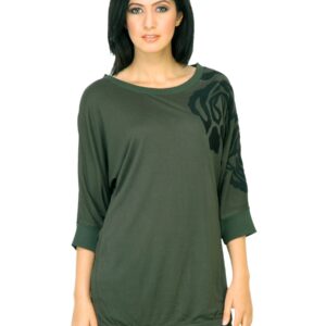 United Colors of Benetton Women Printed Green Tops