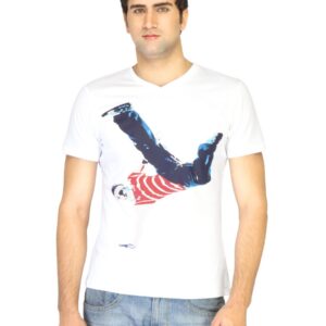 United Colors of Benetton Men White Printed T-shirt