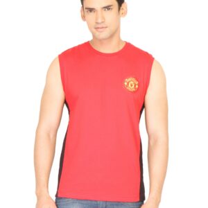 Manchester United Men Solid Red Tshirt