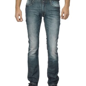 Locomotive Men Washed Blue Jeans
