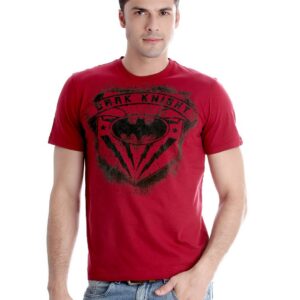 Batman Men Red Printed T-shirt