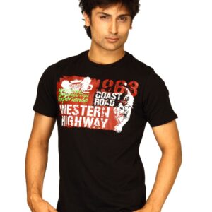 Probase Men's Western Highway Black T-shirt
