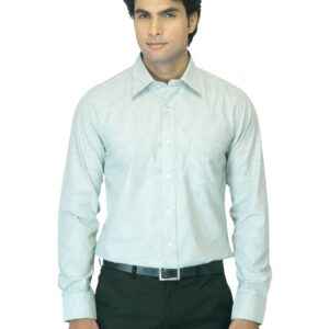 Mark Taylor Men Striped Green Shirt