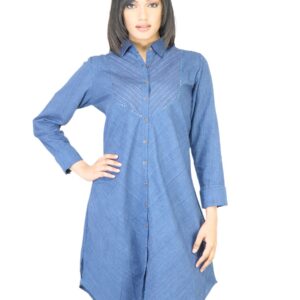 BIBA Women Solid Navy Blue Kurta