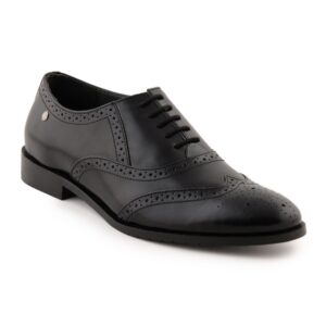 Enroute Men Leather Black Formal Shoes