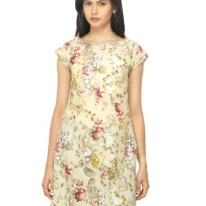 W Women Printed Beige Kurta