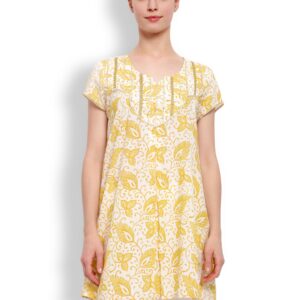 Global Desi Women Yellow Printed Kurti