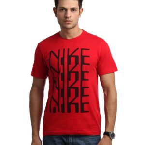 Nike Men Red Printed T-shirt