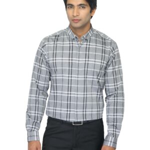 Arrow New York Men Grey Check Slim Fit Shirt