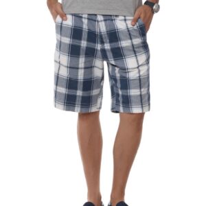 Myntra Men Blue Check Shorts