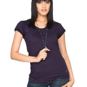 Scullers For Her Women's Wow Knit Black Purple Top