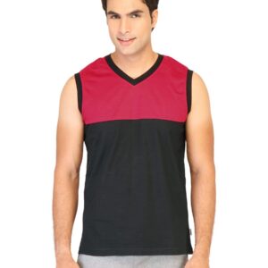 Hanes Men Sleeveless V Neck Red Innerwear T-shirt