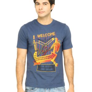 Locomotive Men Printed Navy Blue T-shirt