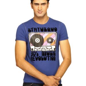 Status Quo Men's Music Revolution Blue T-shirt