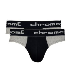 Chromozome Men Navy Blue & Grey Pack of 2 Briefs