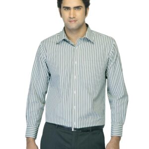 John Miller Men Striped Green Shirt