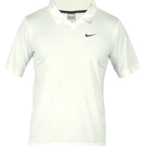 Nike Men Solid Off-White Polo Jerseys