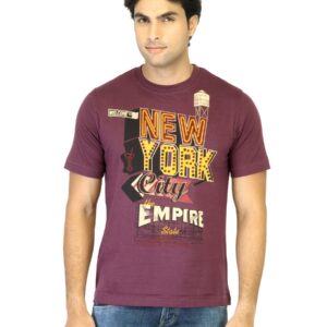 Locomotive Men Printed Maroon T-shirt