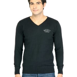 Spykar Men Solid Black Sweater