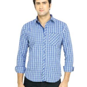 Highlander Men Check Blue Shirt