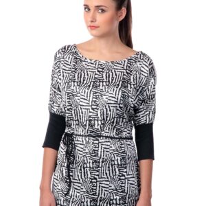 Latin Quarters Women Black & White Tunic