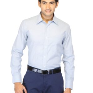 Mark Taylor Men White Striped Shirt