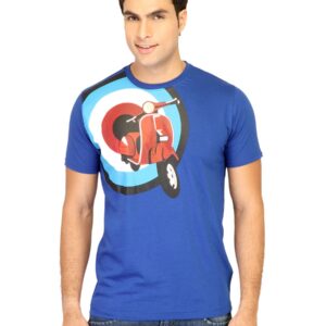 Probase Men Printed Blue Tshirts