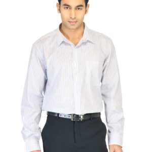 Black Coffee Men Stripes White Shirt