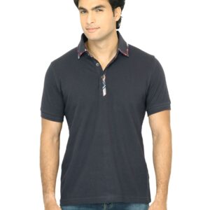 United Colors of Benetton Men Navy Blue Polo Tshirt