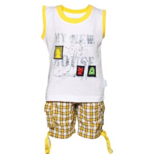 Gini and Jony Boy's Kaniel White Yellow Kidswear