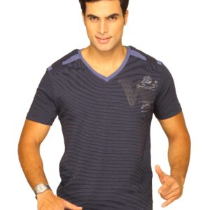 Wrangler Men's Champion Burnt Out Striper Black T-shirt