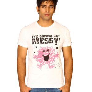 Mr.Men Men's Its Gonna Get Messy White T-shirt