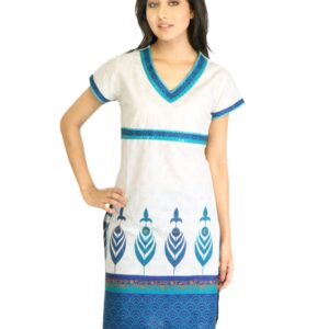 Visudh Blue Printed Ethnic Kurta