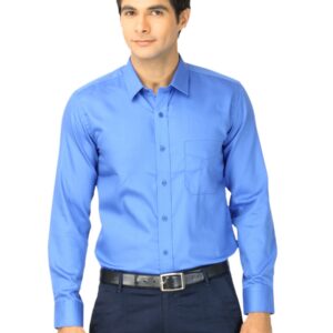 Mark Taylor Men Solid Blue Shirt
