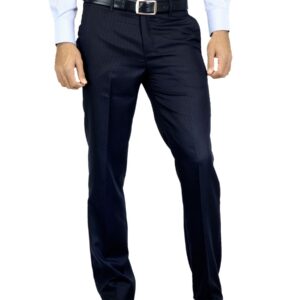 Genesis Men Stripes Navy Blue Trouser