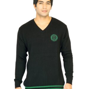 Indigo Nation Men Solid Black Sweaters