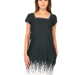 W Women Printed Black Kurtas