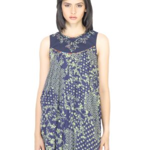 BIBA OUTLET Women Printed Navy Blue Kurti