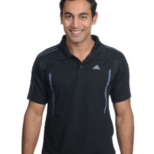 ADIDAS Mens Classic Collar Black Polo T-shirt
