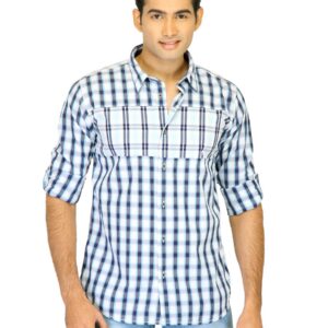 Probase Men Check Blue Shirts